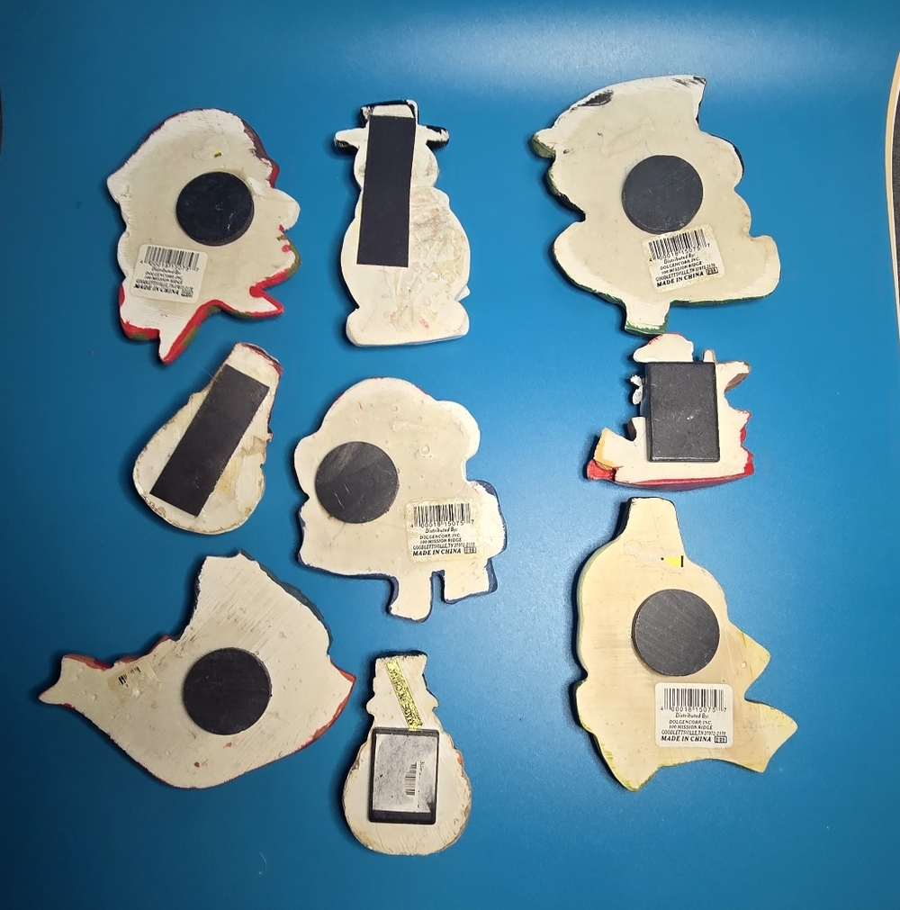 Ceramic Snowman Magnets - Picture 2 of 4